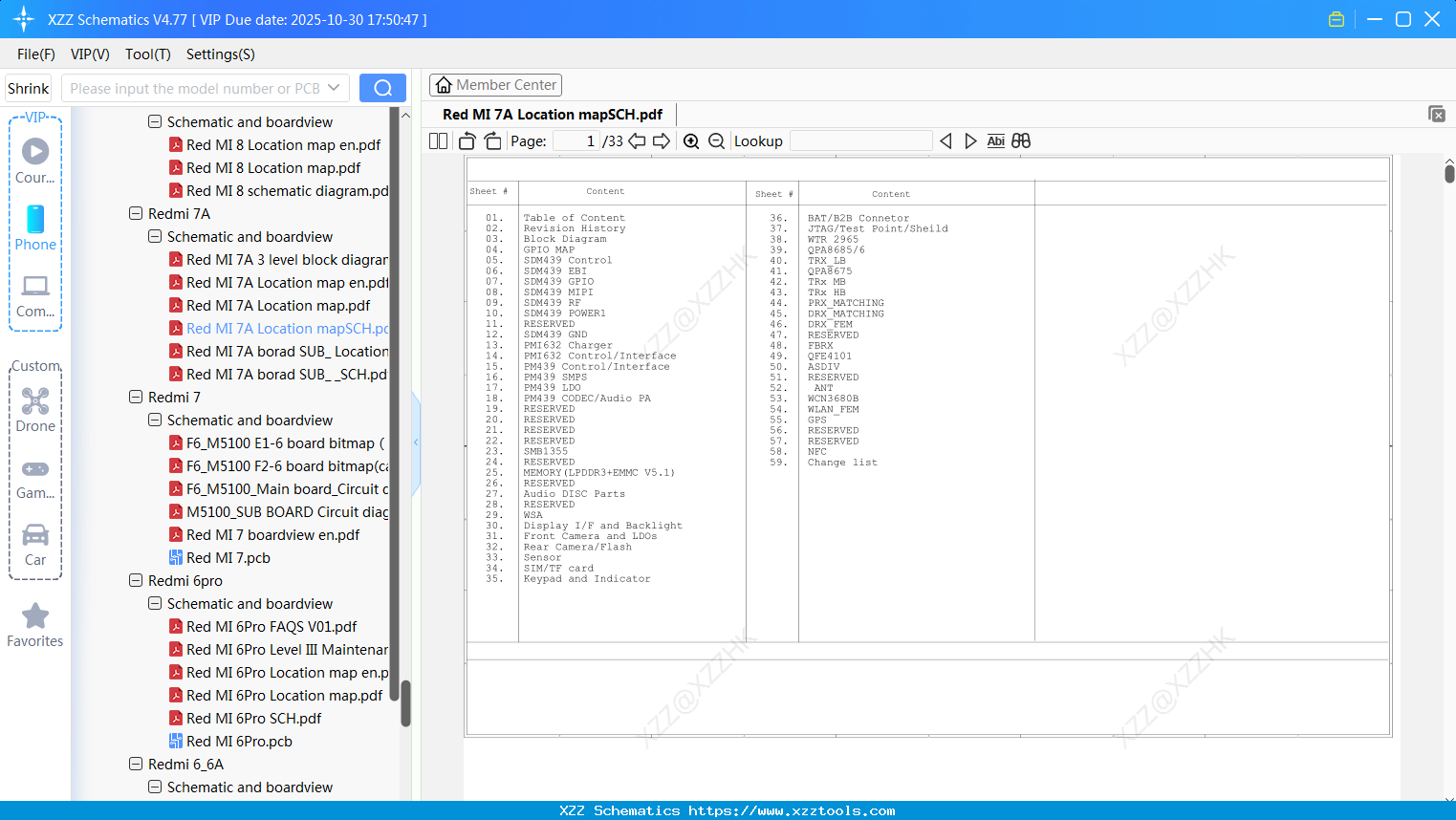 Xiaomi Redmi 7A Location MapSCH